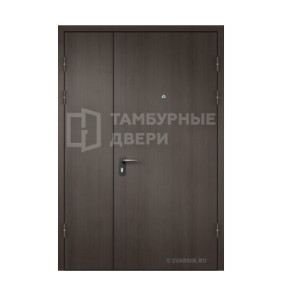 Дверь тамбурная глухая утепленная МДФ — скелет ТД-215